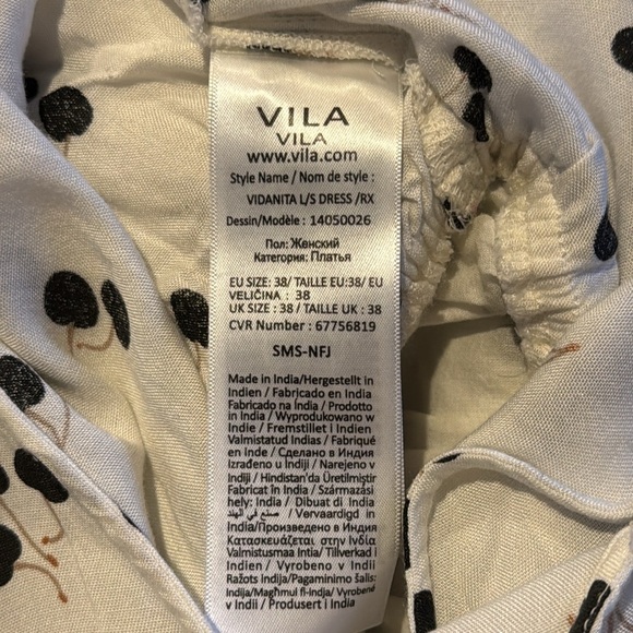 Villa Clothes Women’s 38 Midi Dress Waist Tie Cherries Deep V Wrap Chest - Picture 8 of 10